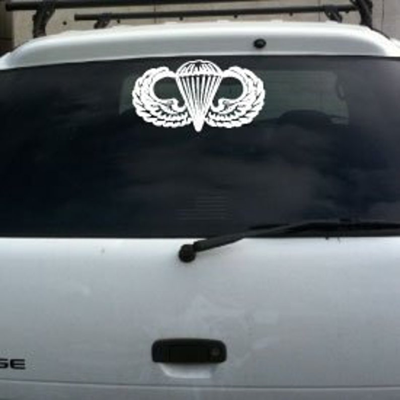 Airborne Parachutist Badge Vinyl Decal Large © 2013 Laced Up Etsy