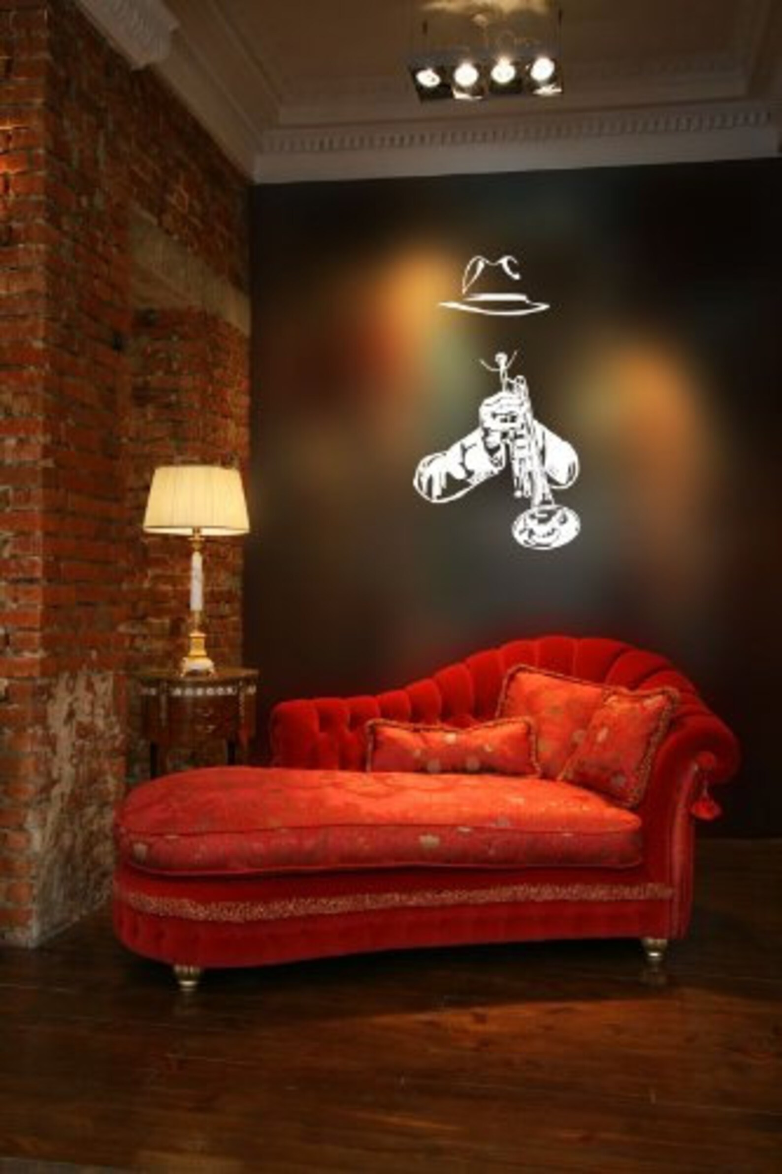 Jazz Trumpet Player Huge Wall Vinyl Decal © 2013 Laced up Etsy