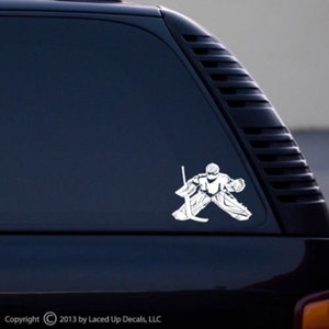 Ice Hockey Goalie Vinyl Decal Sm © 2013 Laced Up Decals SKU:Ice Hockey Goalie 33 small