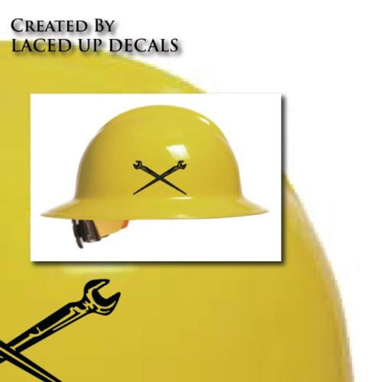 Spud Wrenches Crossed Vinyl Decal Small © Laced up Decals Etsy