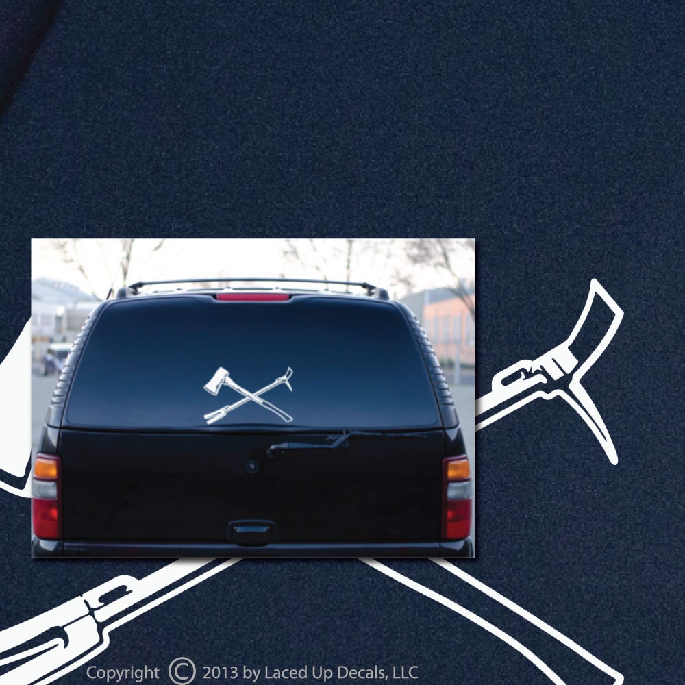 Firefighter Irons Vinyl Decal © 2013 Laced up Decals Skuirons Etsy UK