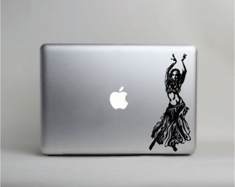 2PCS Mulher Dançarina Dança Latina Janela Adesivo Carro Macbook Laptop Vinyl Decal 