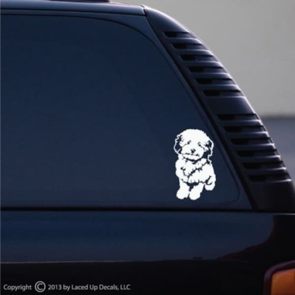 Toy Poodle dog Vinyl Decal Small © 2013 by Laced Up Decals SKU:Toy Poodle dog Vinyl Decal Small