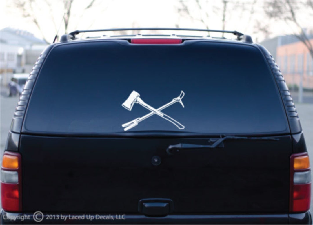 Firefighter Irons Vinyl Decal © 2013 Laced up Decals Skuirons Etsy UK