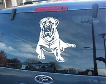 Bullmastiff vinyl decal large © 2013 by Laced Up Decals SKU:Bullmastiff vinyl decal 33 large