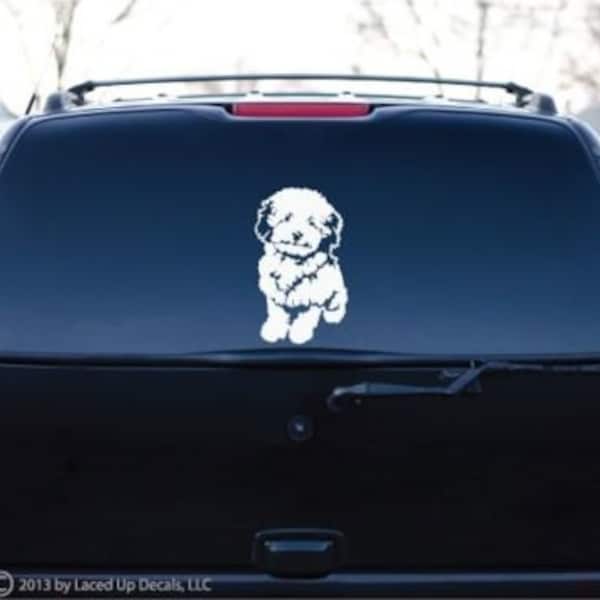 Toy Poodle dog Vinyl Decal Big © 2013 by Laced Up Decals, LLC © 2013 by Laced Up Decals SKU:Toy Poodle dog Vinyl Decal Big