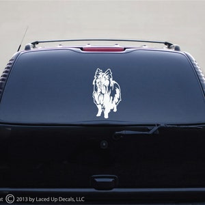 Shetland Sheepdog Vinyl Decal © 2013 Laced Up Decals SKU:Shetland Sheepdog Lg