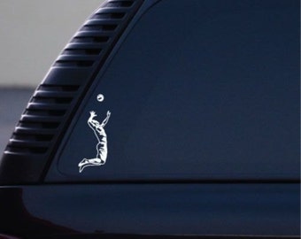 Mens Beach Volleyball Vinyl Decal Small © 2013 Laced Up Decals SKU:Beach Volleyball Mens Sm