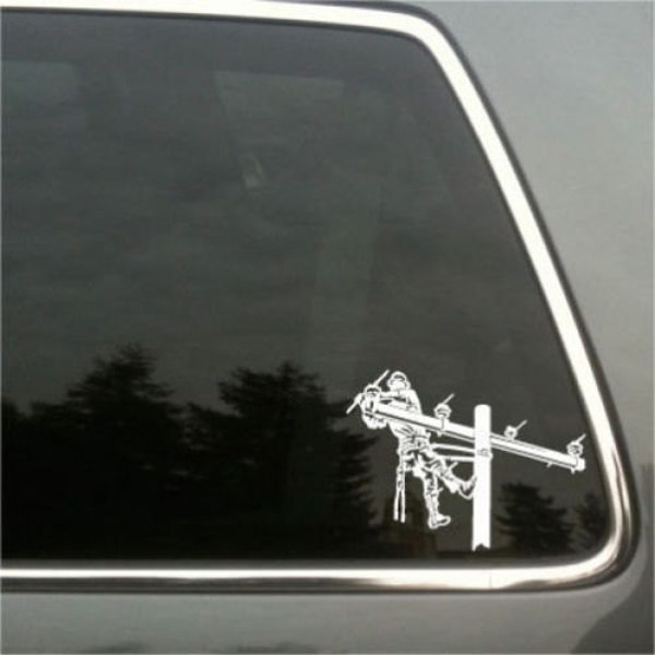 Lineman Vinyl Decal © Laced up Decals SKU:QL-497X-JI49