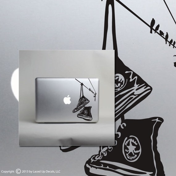 chuck taylors hanging Converse car//wall vinyl decal