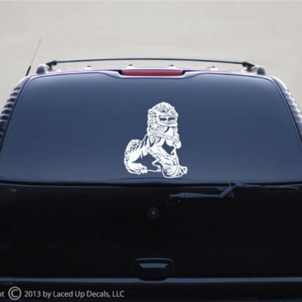 Chinese Guardian Lions Vinyl Decal  © 2013 Laced Up Decals SKU:Guardian Lions Lg