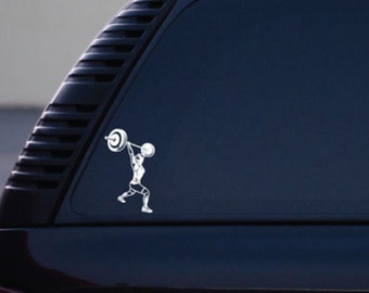 Womens Clean and Jerk Vinyl Decal Small © 2013 Laced Up Decals SKU:Womens Clean and Jerk Sm