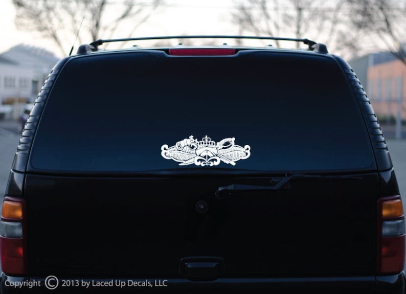 Navy SWCC Insignia Vinyl Decal Large © 2013 Laced up Decals Etsy