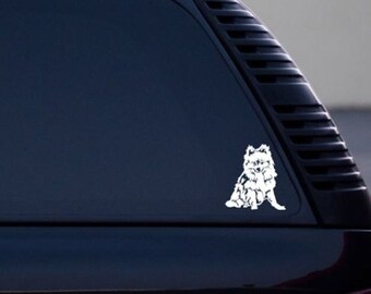 Pomeranian Dog Vinyl Decal small © 2013 by Laced Up Decals SKU:Pomeranian small 33