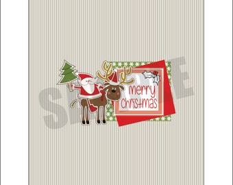 Natale Santa Candy Bar wrapper - 2 wrapper con profilo