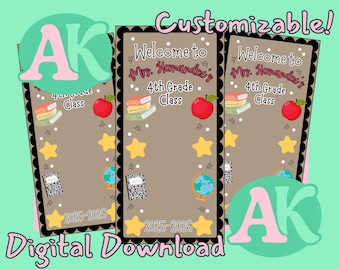 Editable Welcome to My Class Banner | Digital Back to School Door Mockup