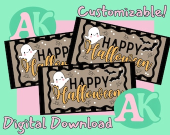 Halloween Banner Digital Mockup: Custom Party Template (Digital Download)