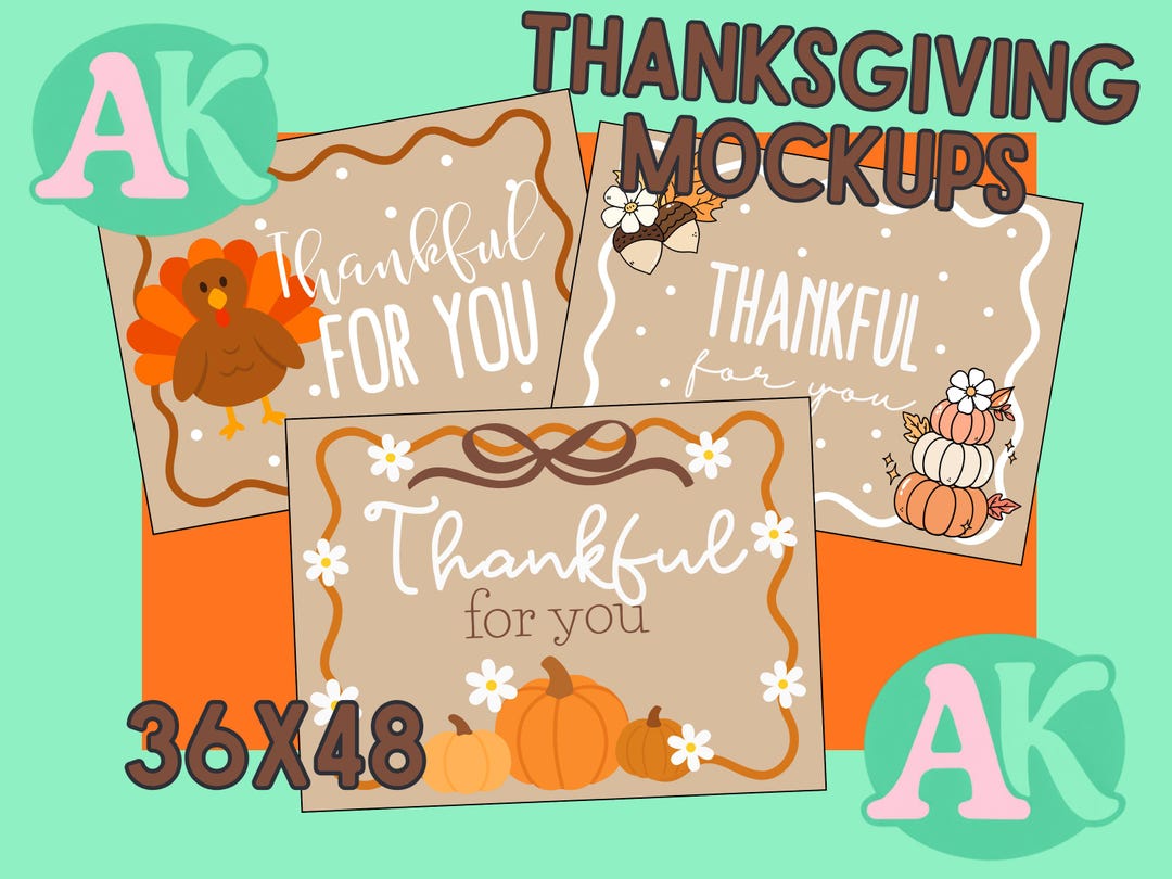 Thankful for You Banner Bundle | 3 Fall & Thanksgiving Canva Templates ...