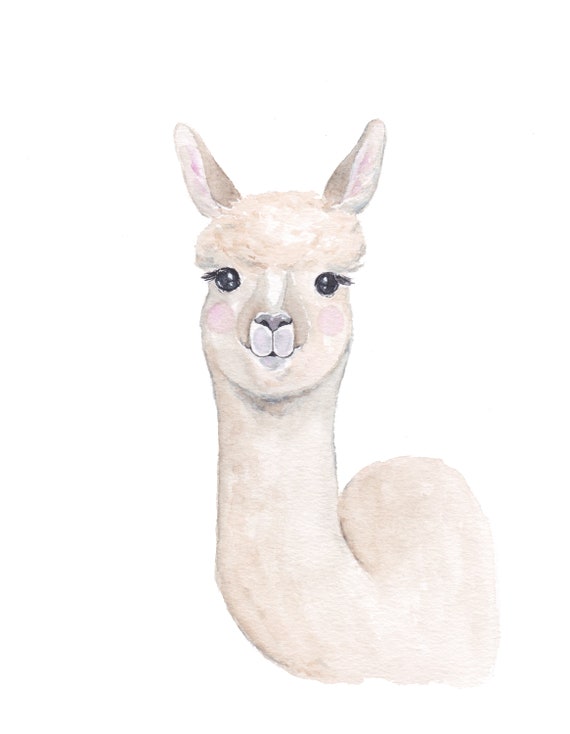 Lama Bebe Imprimable Impression Numerique Lama Pepiniere Etsy