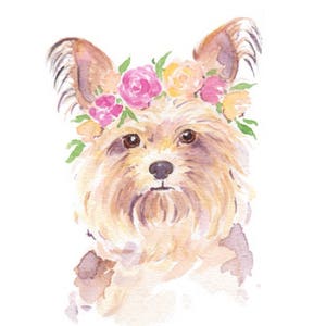 Yorkie watercolor - yorkie printable - dog art print - yorkie art - digital download