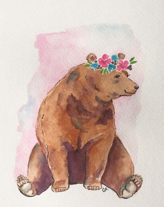 bear with flower crown