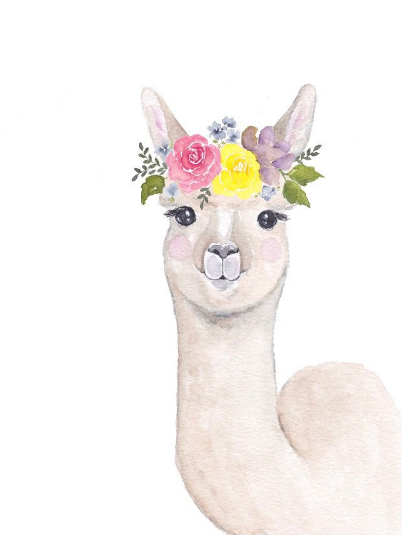 Baby Llama Printable Digital Print Llama Nursery Art - Etsy