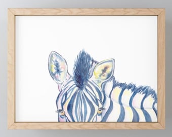 Zebra Watercolor digital download