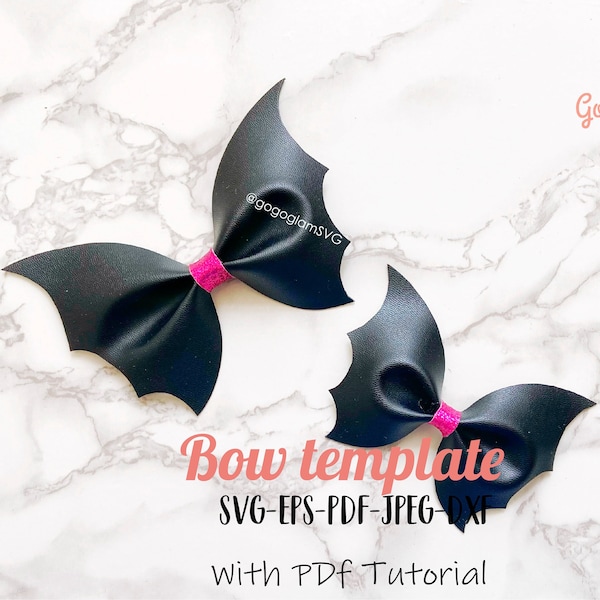 Bat girl bow file svg, bat costume diy, svg bat bow, die cut halloween, vampire costume patterns file, halloween svg bows