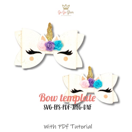 Mouse Ears Hair Bow SVG Hair Clip Template Etsy