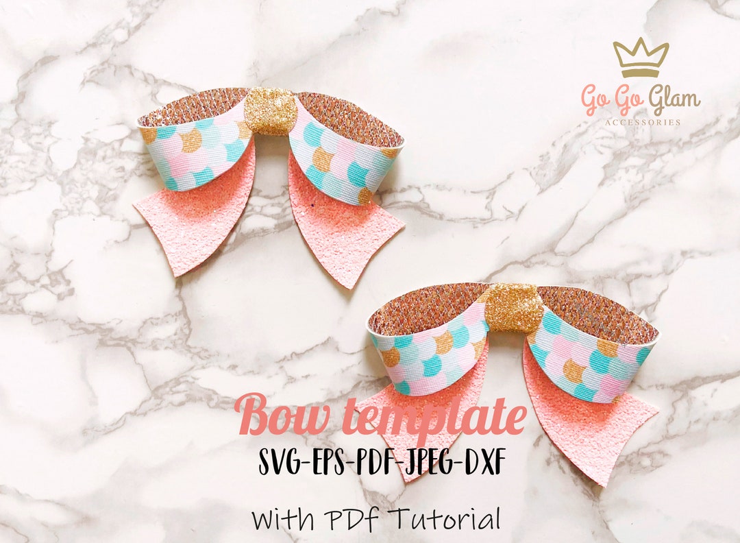 Pattern Bow Template, Svg Bow File, Pdf Bow, Bow for Cut Cricut - Etsy