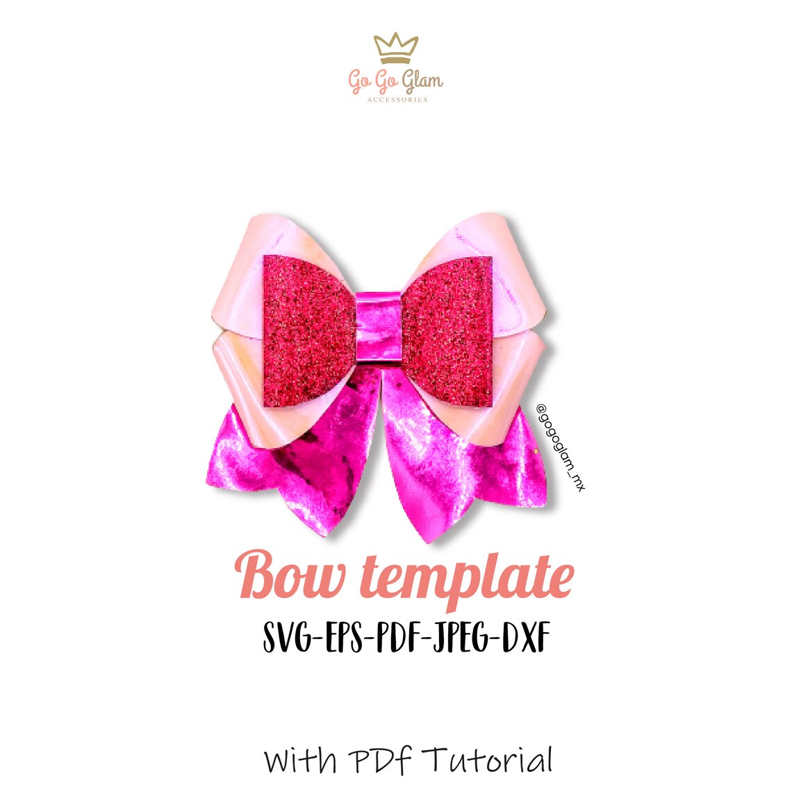 Svg Bow Template Girl Bow File for Cricut Digital Bow for - Etsy