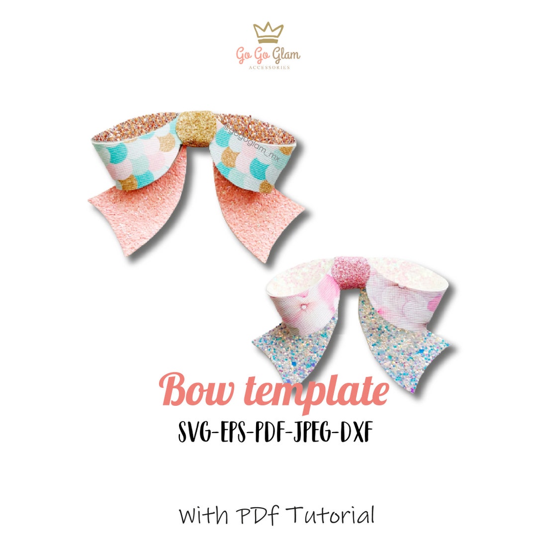 SVG Bow Template, Cut File Bow, Cricut Bow Pattern, Pdf Bow for Cut Etsy