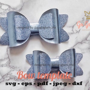 Digital bow template / Hair bow cricut template / svg bow template / pdf bow