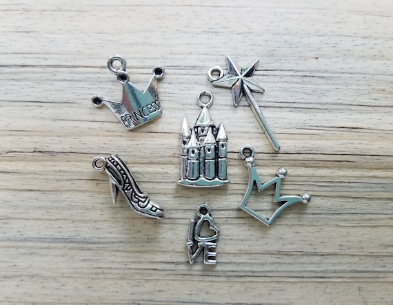 Fairytale Princess Castle Charms 3 choices Tibetan Alloy Antique Silver
