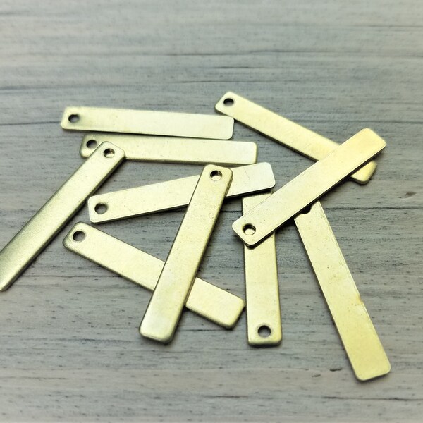 Rectangle raw brass blanks bar blanks rectangle tags stamping blanks metal blanks