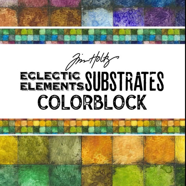 Quilt fabric bundle Colorblock Substrates 3 yard Bundle  by Tim Holtz of Eclectic Elements for Free Spirit