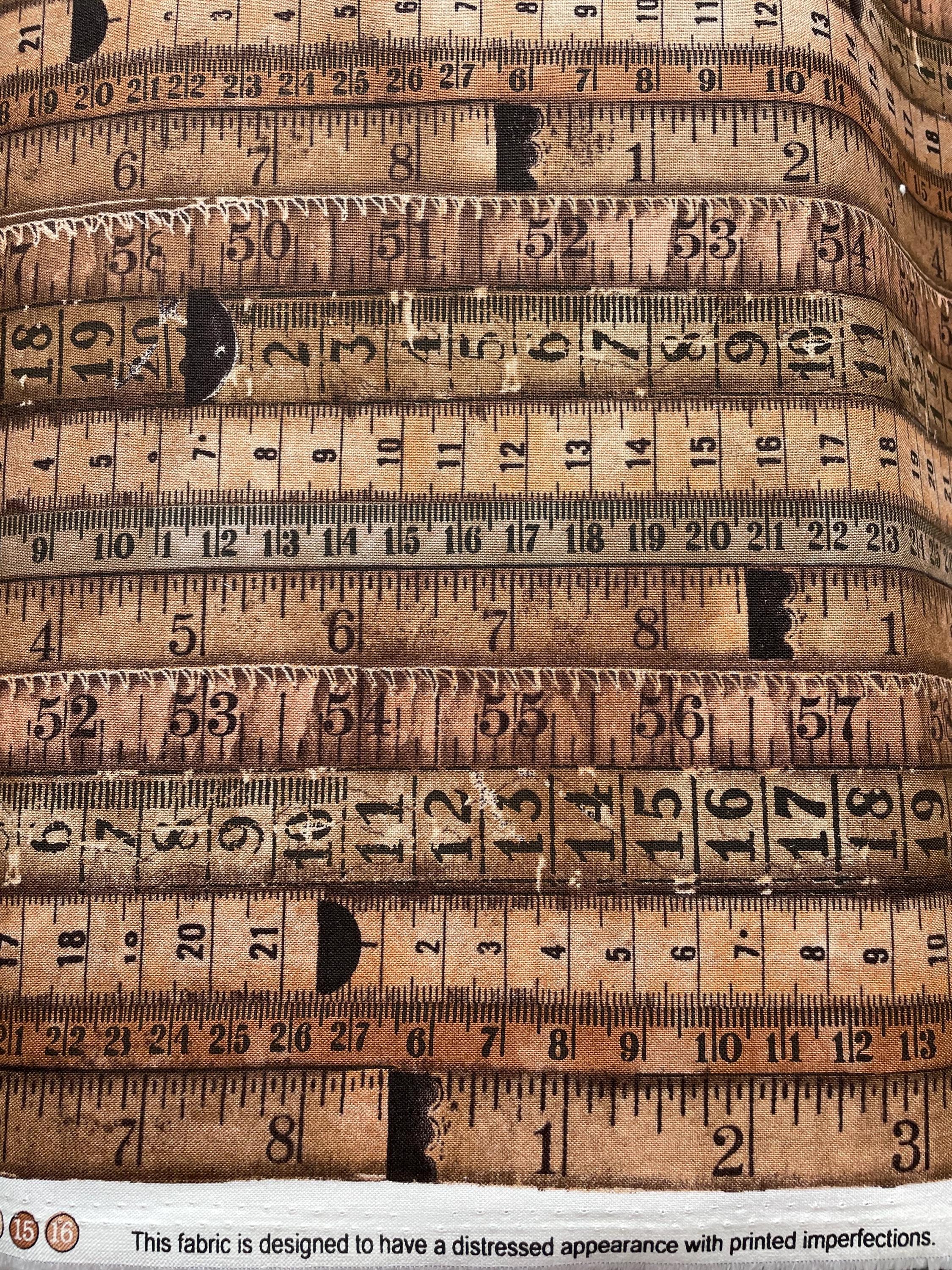 Tim Holtz Tape Measure Fabric: Eclectic Elements Cotton Quilting by the ...