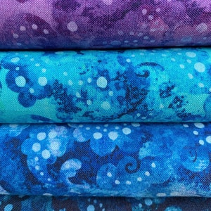 Daydreams precut 108&quot; Wideback for quilting by P&B Fabrics in purple, blue, navy or teal