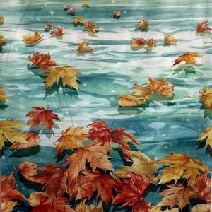 Autumn Breeze Leaves Panel by Northcott Fabrics
