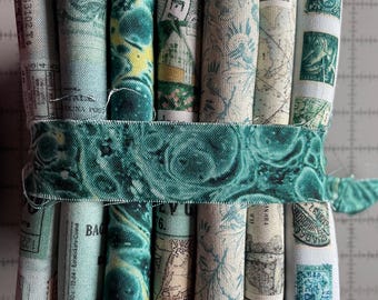 Palettte Teal Quilting Bundle by Tim Holtz of Eclectic Elements for Free Spirit Fabrics
