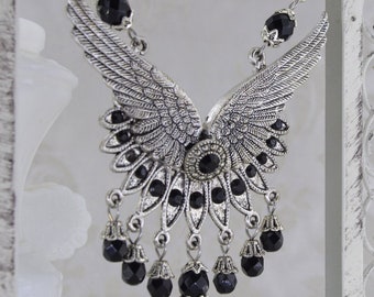 Fallen - Gothic Angel Statement Necklace