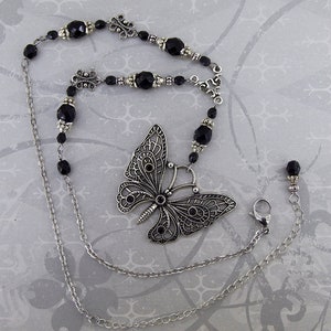 Beaded butterfly Necklace Winged Mystery Elegant jewelry, Bee necklace, Dragonfly Necklace image 5