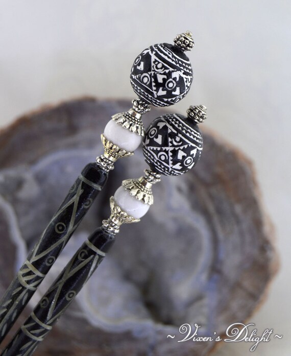 Hair Sticks Ethnic Decadence Hair Jewelry Hair Stick Etsy