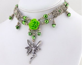 Fairy Choker - Faery Rose - Fantasy jewelry