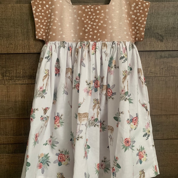 Deer Toddler Dress Etsy