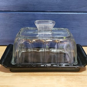 Glass Covered Cheese Dish