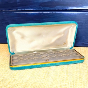 Turquoise Velvet Earring Jewellery Box