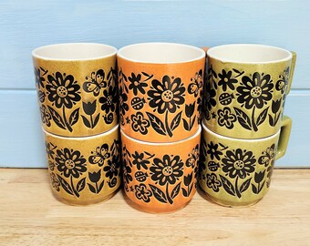 Set Of Six Ceramic Mugs