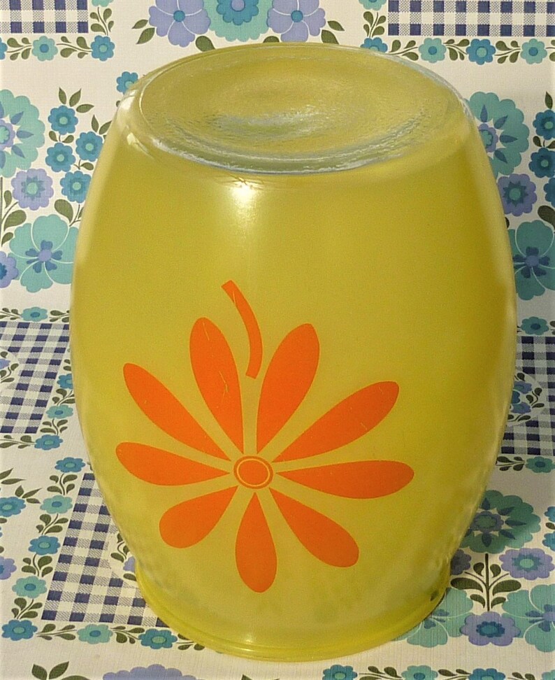 Bartlett Collins Yellow Glass Cookie Jar Etsy