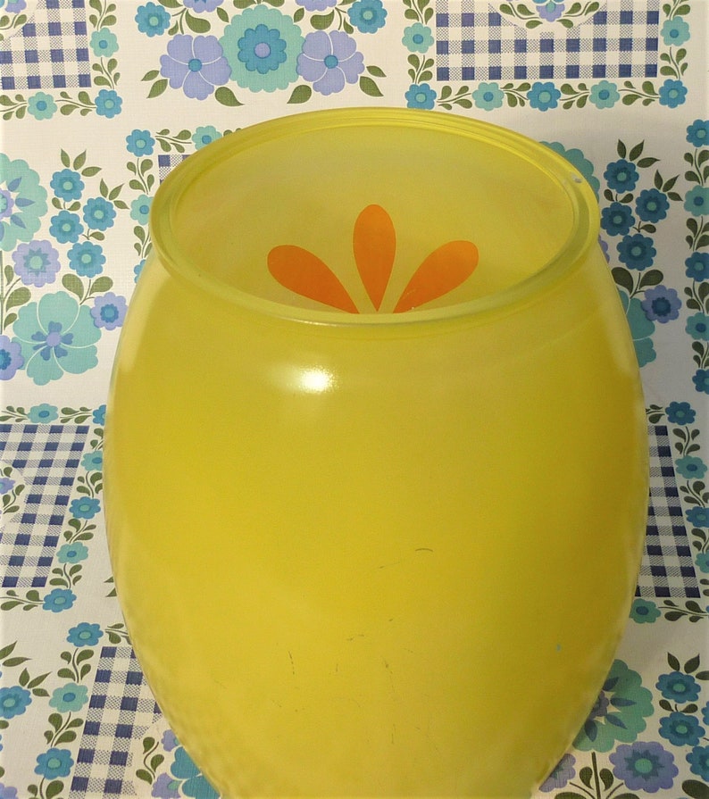 Bartlett Collins Yellow Glass Cookie Jar Etsy